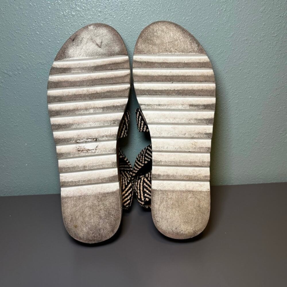Catherine Malandrino Womens Woven Platform Sandals Black White Size 7.5 - Picture 10 of 10